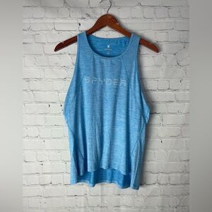 Spyder Active Apparel Women Blue Tank Top Racerback Logo Size Large